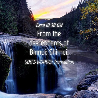 Picture 04 - Ezra 10:38 GW - From the descendants of Binnui: - Bible Verse Picture