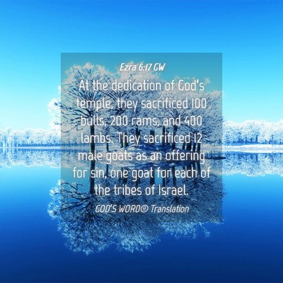 Picture 04 - Ezra 6:17 GW - At the dedication of God’s temple, they - Bible Verse Picture