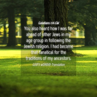 Picture 04 - Galatians 1:14 GW - You also heard how I was far ahead of other Jews - Bible Verse Picture