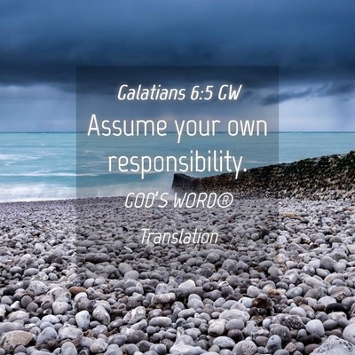 Picture 04 - Galatians 6:5 GW - Assume your own - Bible Verse Picture