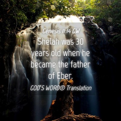 Picture 04 - Genesis 11:14 GW - Shelah was 30 years old when he became the father - Bible Verse Picture