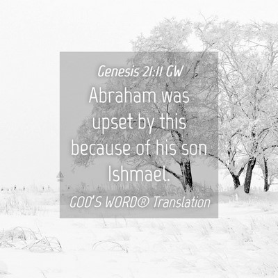 Picture 04 - Genesis 21:11 GW - Abraham was upset by this because of his son - Bible Verse Picture