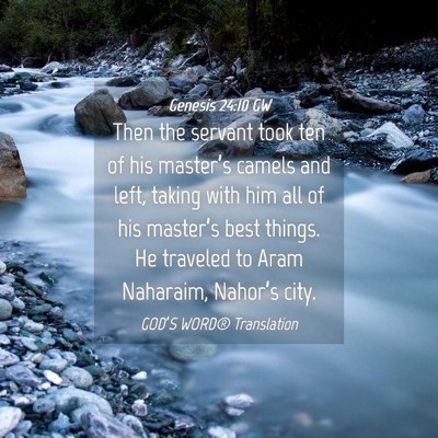 Picture 04 - Genesis 24:10 GW - Then the servant took ten of his master’s - Bible Verse Picture