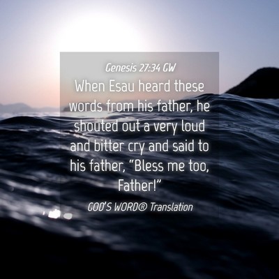 Picture 04 - Genesis 27:34 GW - When Esau heard these words from his father, he - Bible Verse Picture