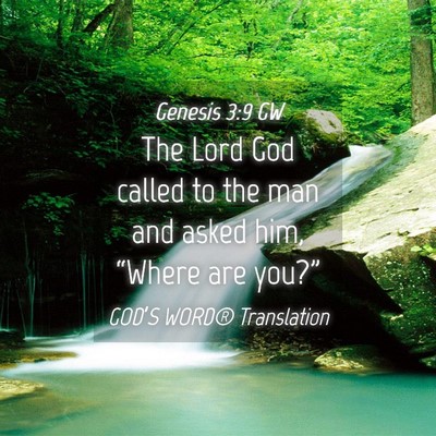 Picture 04 - Genesis 3:9 GW - The Lord God called to the man and asked him, - Bible Verse Picture