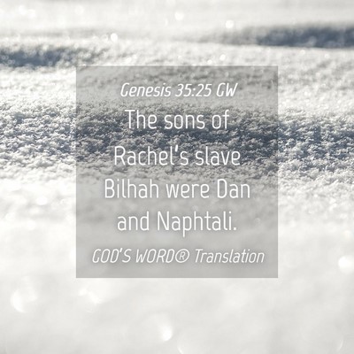 Picture 04 - Genesis 35:25 GW - The sons of Rachel’s slave Bilhah were Dan and - Bible Verse Picture