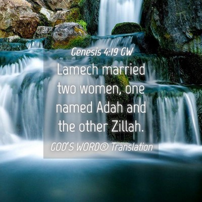 Picture 04 - Genesis 4:19 GW - Lamech married two women, one named Adah and the - Bible Verse Picture