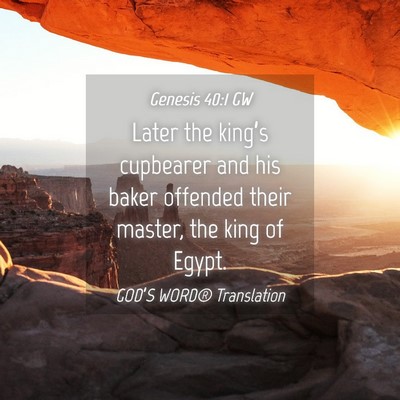 Picture 04 - Genesis 40:1 GW - Later the king’s cupbearer and his baker - Bible Verse Picture