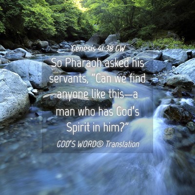 Picture 04 - Genesis 41:38 GW - So Pharaoh asked his servants, “Can we find - Bible Verse Picture