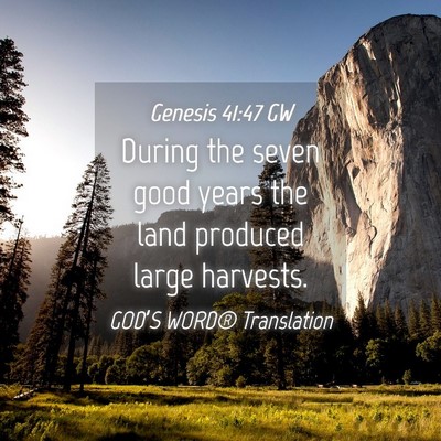 Picture 04 - Genesis 41:47 GW - During the seven good years the land produced - Bible Verse Picture
