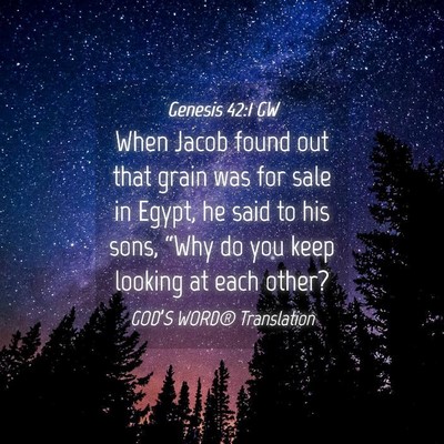Picture 04 - Genesis 42:1 GW - When Jacob found out that grain was for sale in - Bible Verse Picture