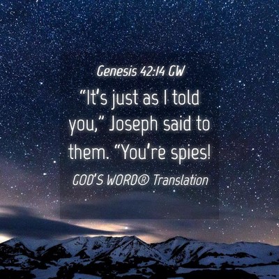 Picture 04 - Genesis 42:14 GW - “It’s just as I told you,” Joseph said to - Bible Verse Picture