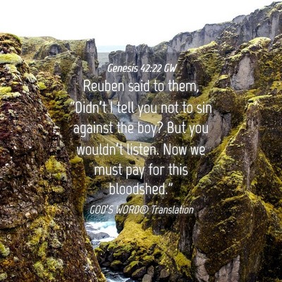 Picture 04 - Genesis 42:22 GW - Reuben said to them, “Didn’t I tell you not - Bible Verse Picture