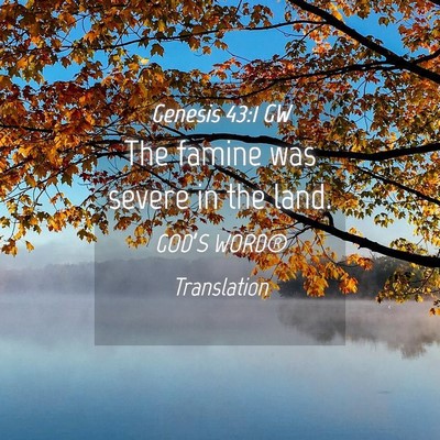 Picture 04 - Genesis 43:1 GW - The famine was severe in the - Bible Verse Picture