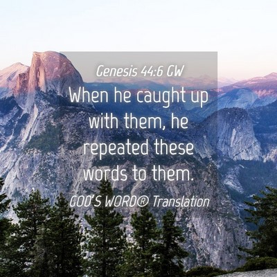 Picture 04 - Genesis 44:6 GW - When he caught up with them, he repeated these - Bible Verse Picture