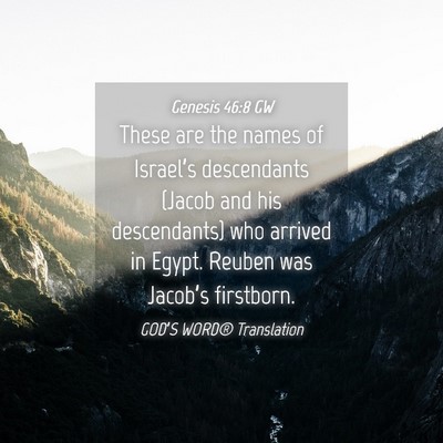 Picture 04 - Genesis 46:8 GW - These are the names of Israel’s descendants - Bible Verse Picture