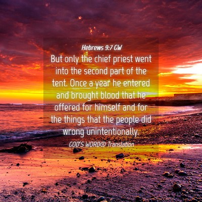 Picture 04 - Hebrews 9:7 GW - But only the chief priest went into the second - Bible Verse Picture
