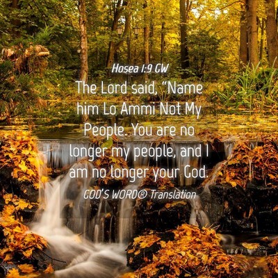 Picture 04 - Hosea 1:9 GW - The Lord said, “Name him Lo Ammi Not My People. - Bible Verse Picture