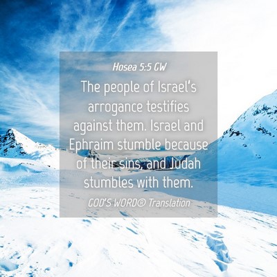 Picture 04 - Hosea 5:5 GW - The people of Israel’s arrogance testifies - Bible Verse Picture