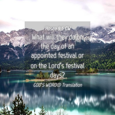 Picture 04 - Hosea 9:5 GW - What will they do on the day of an appointed - Bible Verse Picture