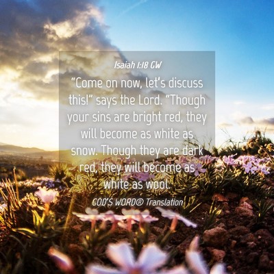 Picture 04 - Isaiah 1:18 GW - “Come on now, let’s discuss this!” says the - Bible Verse Picture