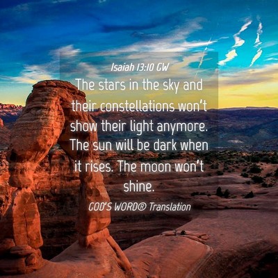 Picture 04 - Isaiah 13:10 GW - The stars in the sky and their constellations - Bible Verse Picture