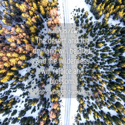 Picture 04 - Isaiah 35:1 GW - The desert and the dry land will be glad, and the - Bible Verse Picture