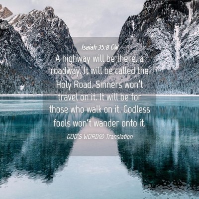 Picture 04 - Isaiah 35:8 GW - A highway will be there, a roadway. It will be - Bible Verse Picture