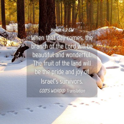Picture 04 - Isaiah 4:2 GW - When that day comes, the branch of the Lord will - Bible Verse Picture