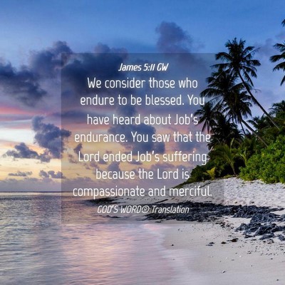 Picture 04 - James 5:11 GW - We consider those who endure to be blessed. You - Bible Verse Picture