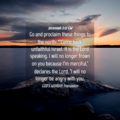 Picture 04 - Jeremiah 3:12 GW - Go and proclaim these things to the north: - Bible Verse Picture