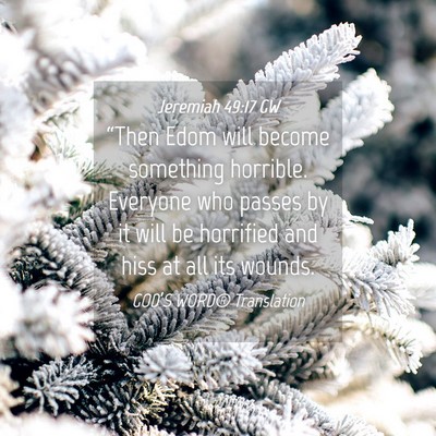 Picture 04 - Jeremiah 49:17 GW - “Then Edom will become something horrible. - Bible Verse Picture