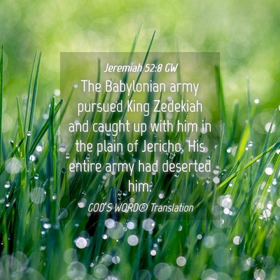 Picture 04 - Jeremiah 52:8 GW - The Babylonian army pursued King Zedekiah and - Bible Verse Picture