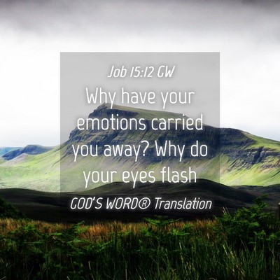 Picture 04 - Job 15:12 GW - Why have your emotions carried you away? Why do - Bible Verse Picture