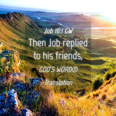Picture 04 - Job 16:1 GW - Then Job replied to his - Bible Verse Picture