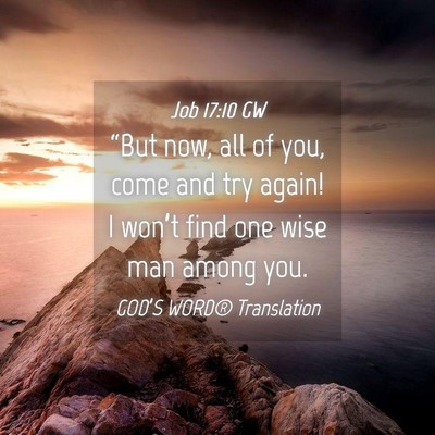 Picture 04 - Job 17:10 GW - “But now, all of you, come and try again! I - Bible Verse Picture