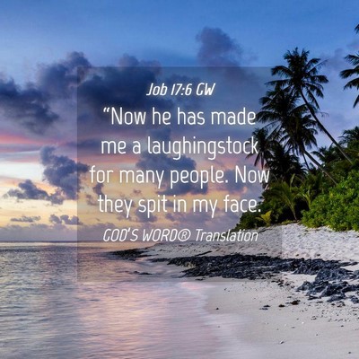 Picture 04 - Job 17:6 GW - “Now he has made me a laughingstock for many - Bible Verse Picture