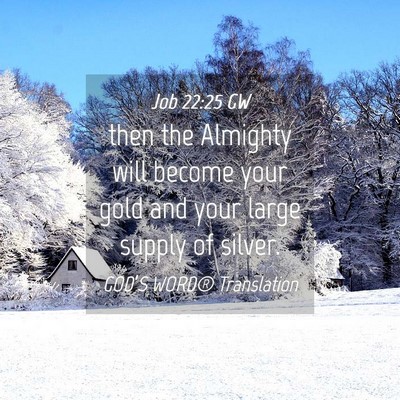 Picture 04 - Job 22:25 GW - then the Almighty will become your gold and your - Bible Verse Picture