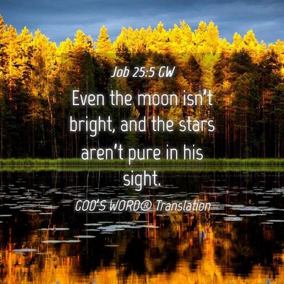 Picture 04 - Job 25:5 GW - Even the moon isn’t bright, and the stars - Bible Verse Picture