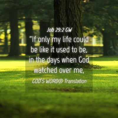 Picture 04 - Job 29:2 GW - “If only my life could be like it used to be, - Bible Verse Picture