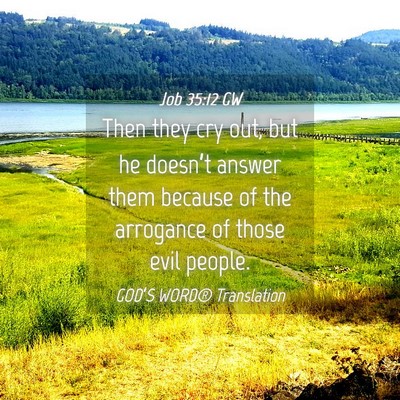 Picture 04 - Job 35:12 GW - Then they cry out, but he doesn’t answer them - Bible Verse Picture