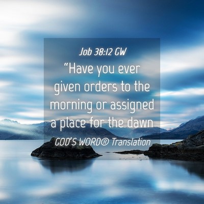 Picture 04 - Job 38:12 GW - “Have you ever given orders to the morning or - Bible Verse Picture