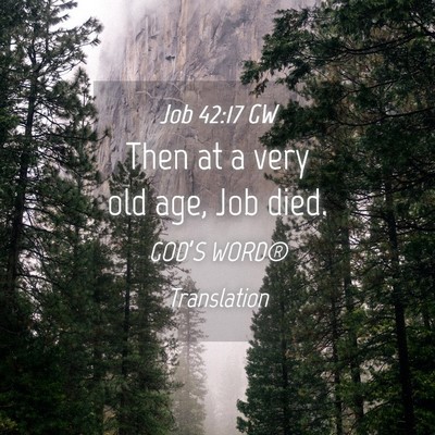 Picture 04 - Job 42:17 GW - Then at a very old age, Job - Bible Verse Picture