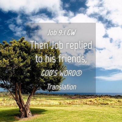 Picture 04 - Job 9:1 GW - Then Job replied to his - Bible Verse Picture