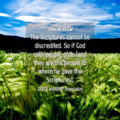 Picture 04 - John 10:35 GW - The Scriptures cannot be discredited. So if God - Bible Verse Picture