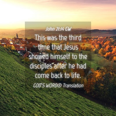 Picture 04 - John 21:14 GW - This was the third time that Jesus showed himself - Bible Verse Picture