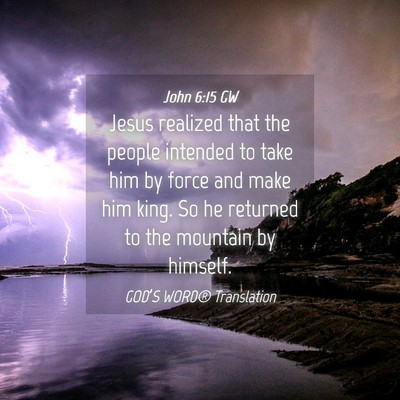 Picture 04 - John 6:15 GW - Jesus realized that the people intended to take - Bible Verse Picture
