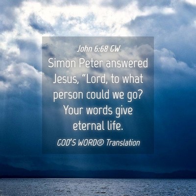 Picture 04 - John 6:68 GW - Simon Peter answered Jesus, “Lord, to what - Bible Verse Picture