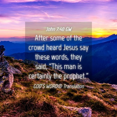 Picture 04 - John 7:40 GW - After some of the crowd heard Jesus say these - Bible Verse Picture