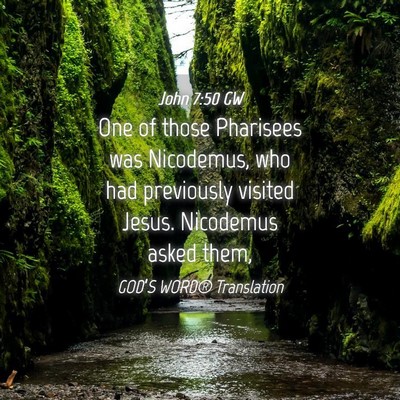 Picture 04 - John 7:50 GW - One of those Pharisees was Nicodemus, who had - Bible Verse Picture